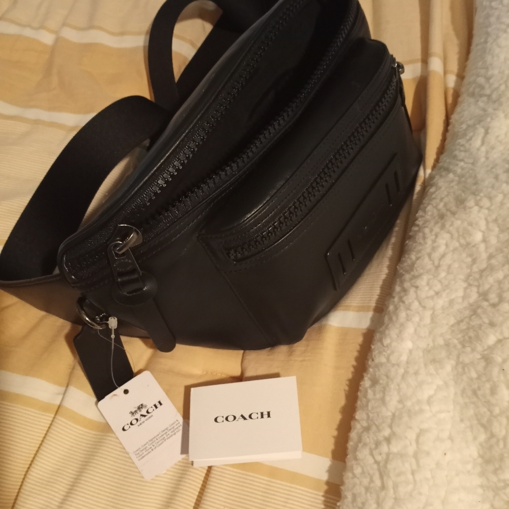 Coach belt bag was $300 now $230 new with tags. Black real leather.